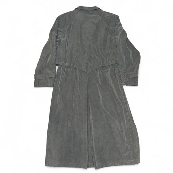 Insane rare vintage NWT preppy coquette suede trench coat - Picture 3 of 7